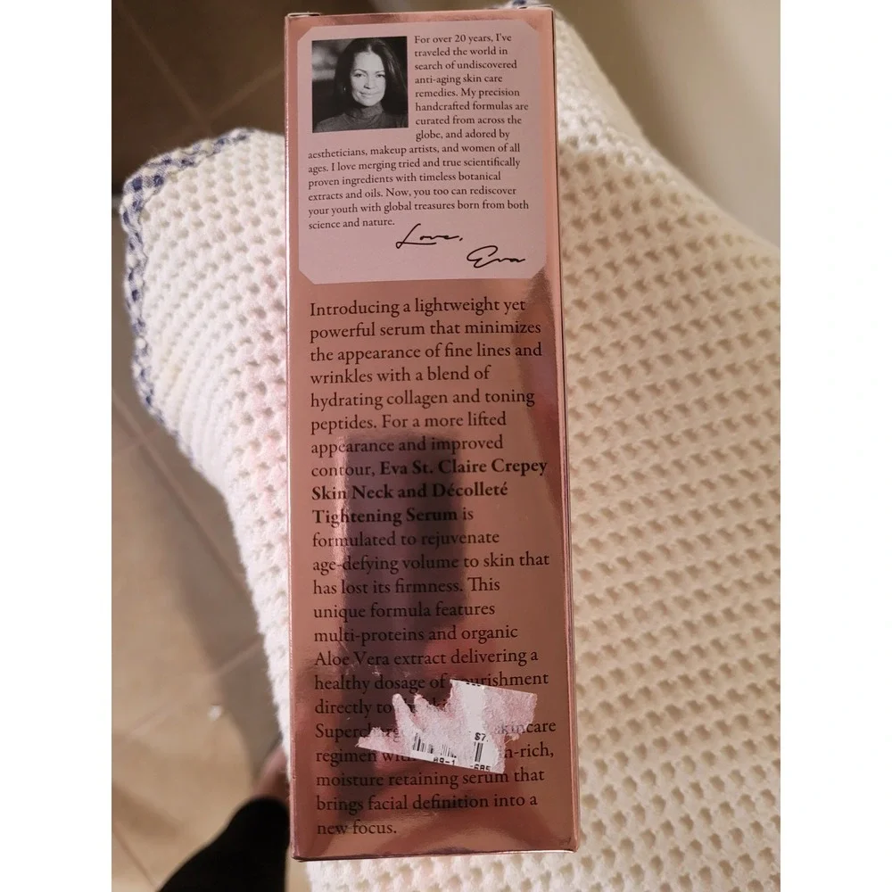 Eva St Claire Crepey Skin Neck Decollete Tightening Serum with Collagen 1.7‎ Oz